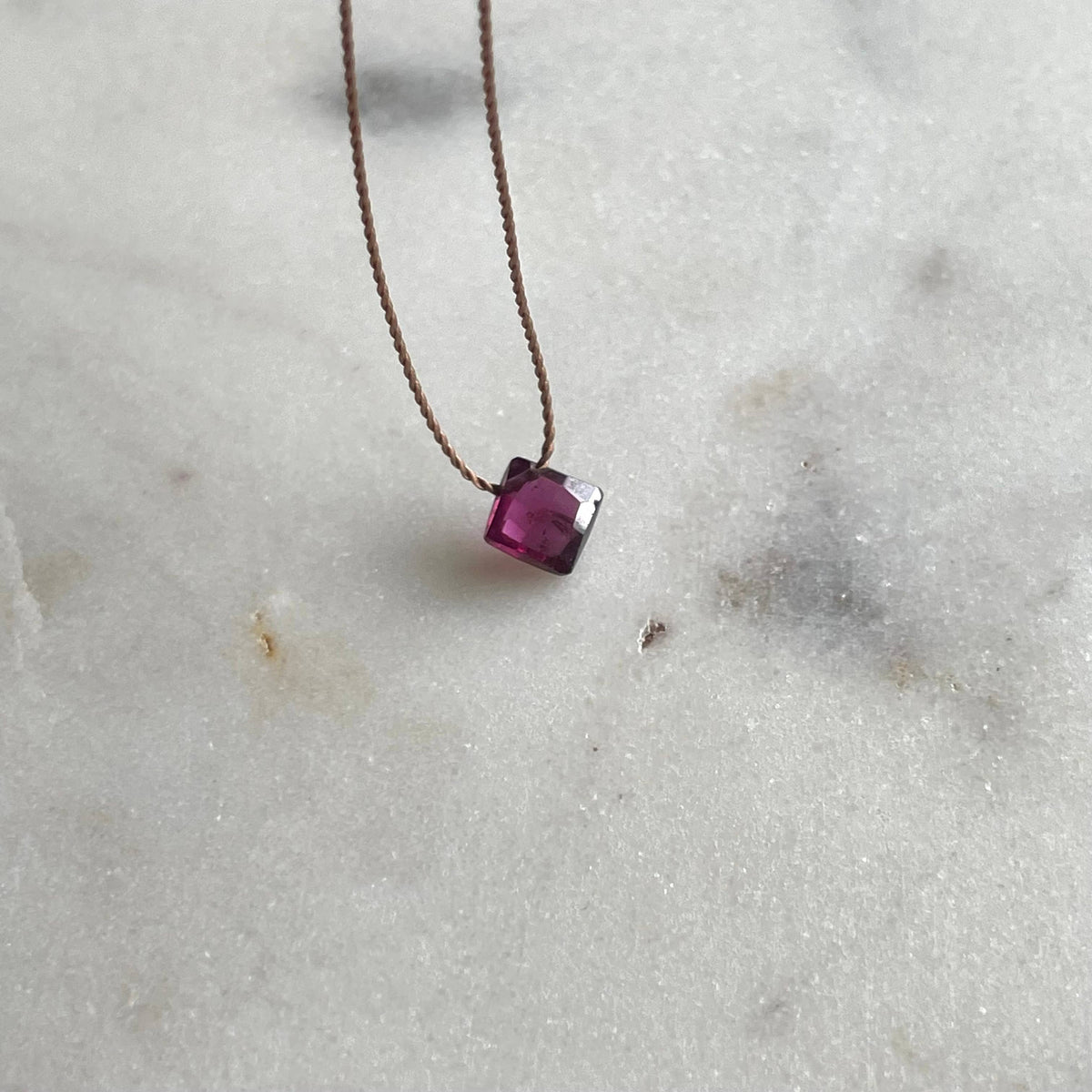 Garnet Energy Necklace, Gemstone Intention Necklace