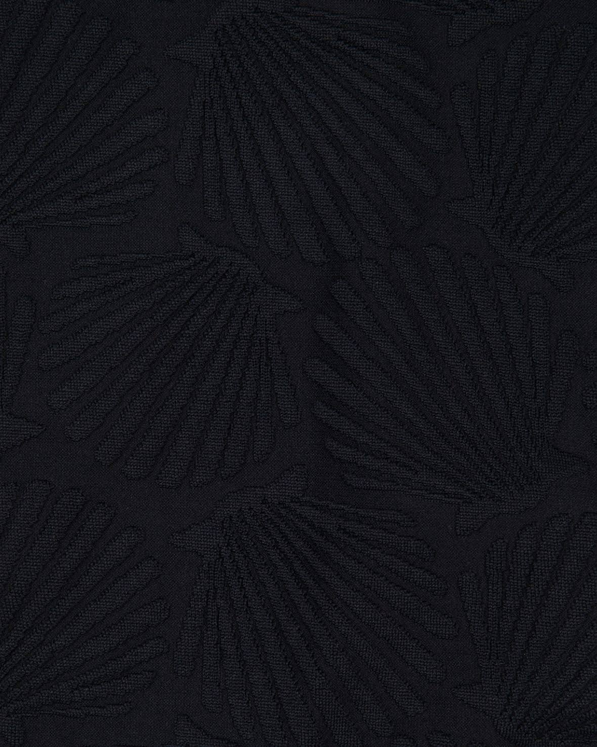 Jacquard Shell High Waisted Bikini Bottoms - Black
