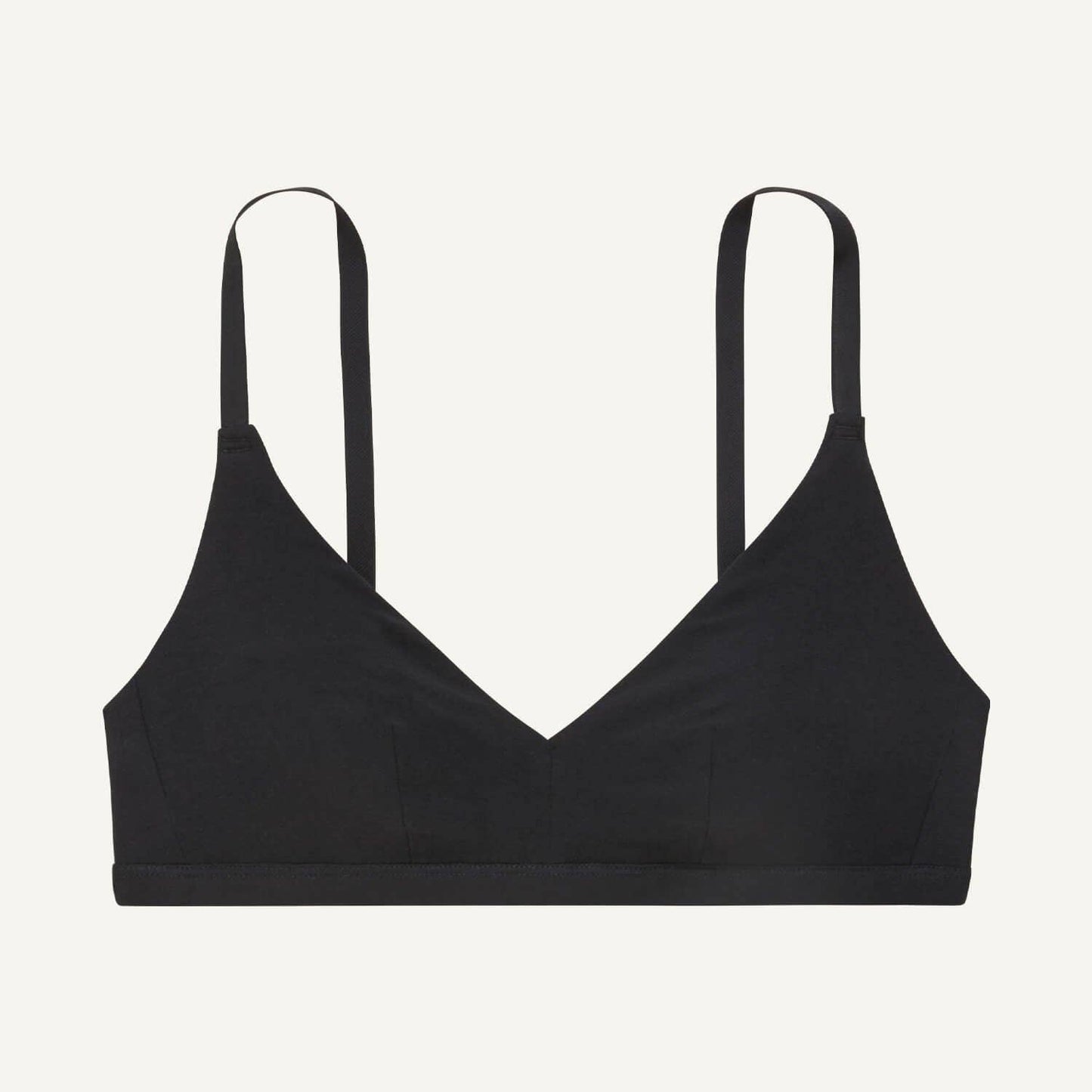 Organic Cotton Triangle Bralette in Carbon