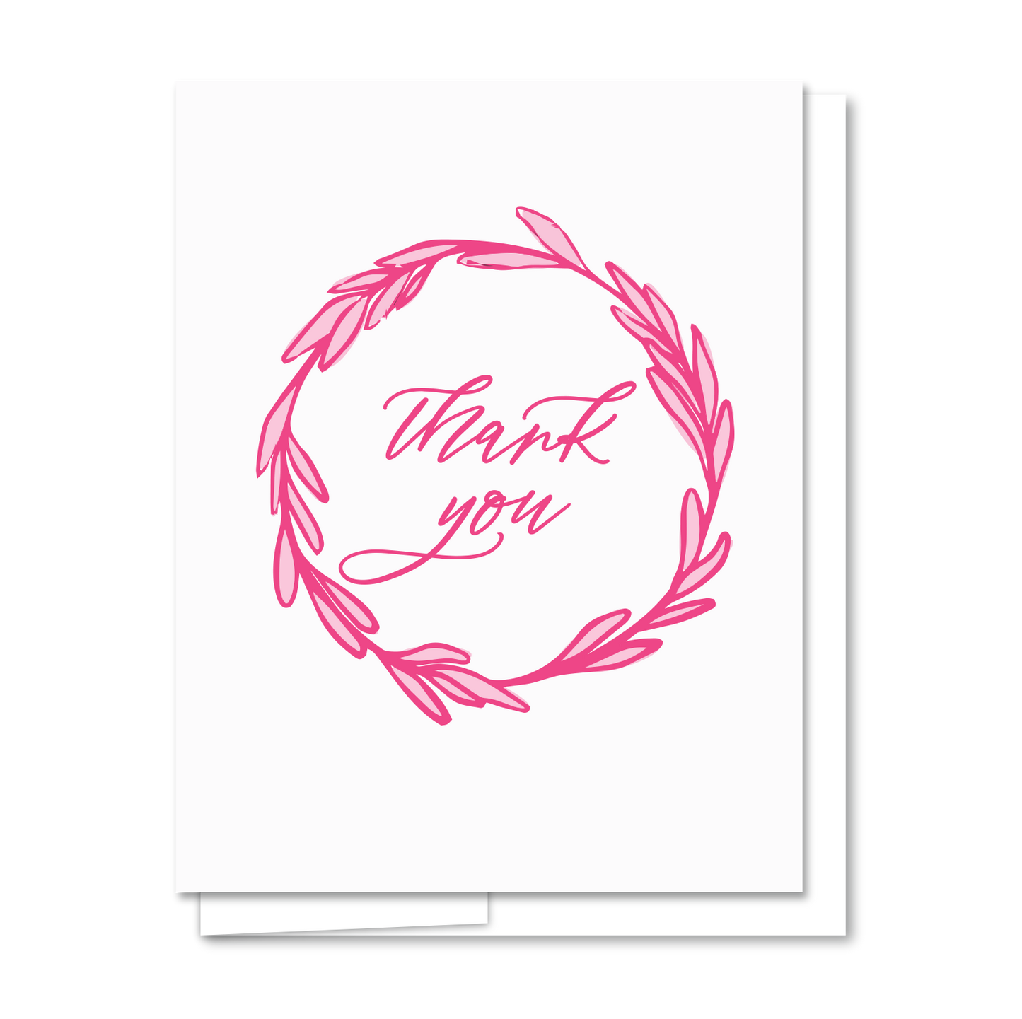 Thanks Wreath - Letterpress Thank You Card