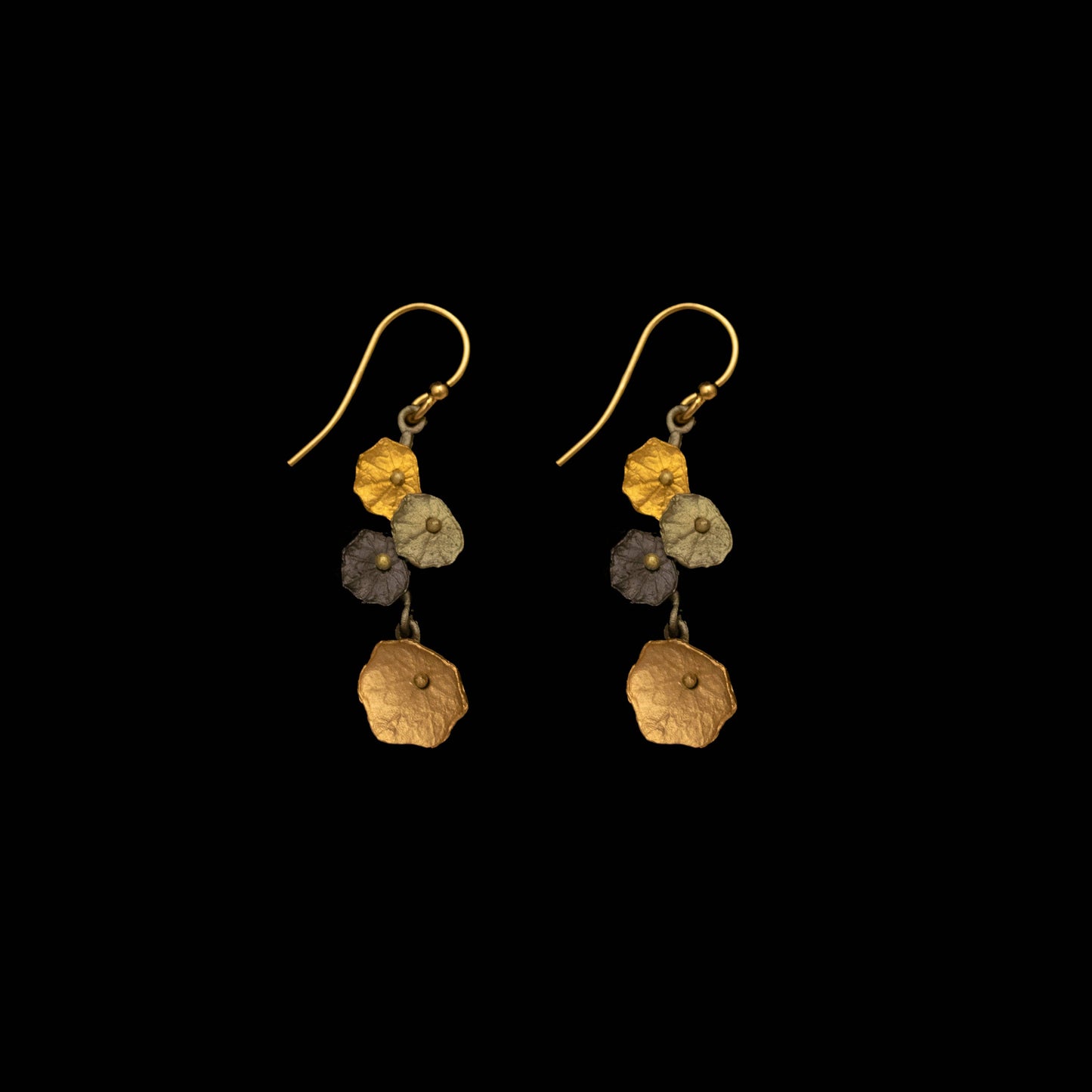 Nasturtium Dainty Wire Earrings
