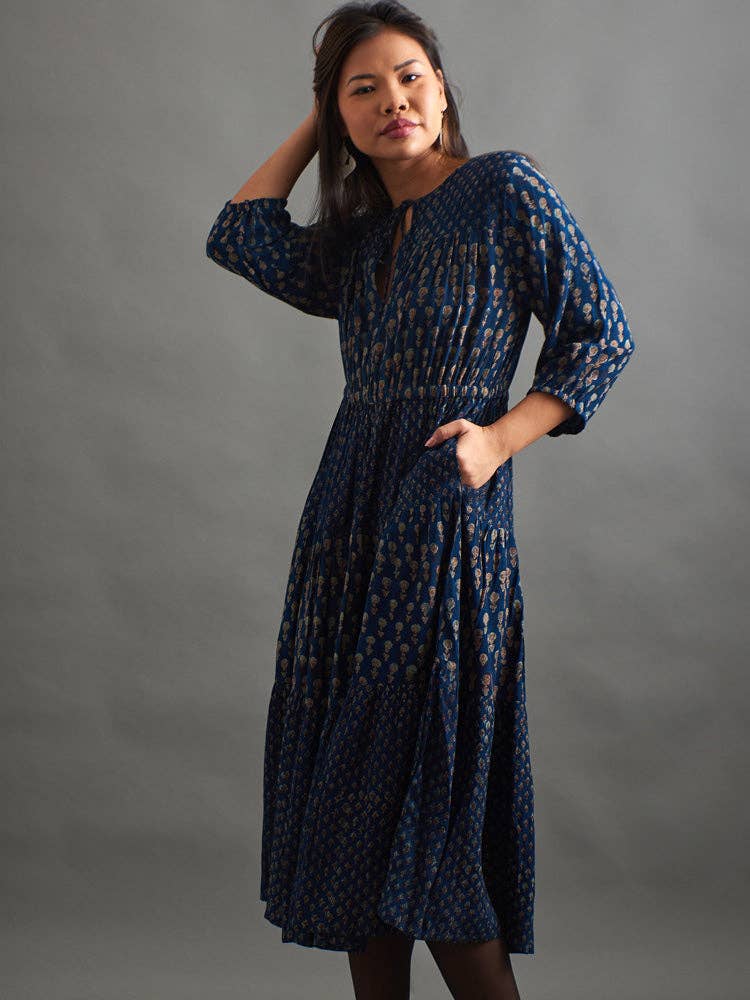 Adriana Dress | Midnight Floral Mix