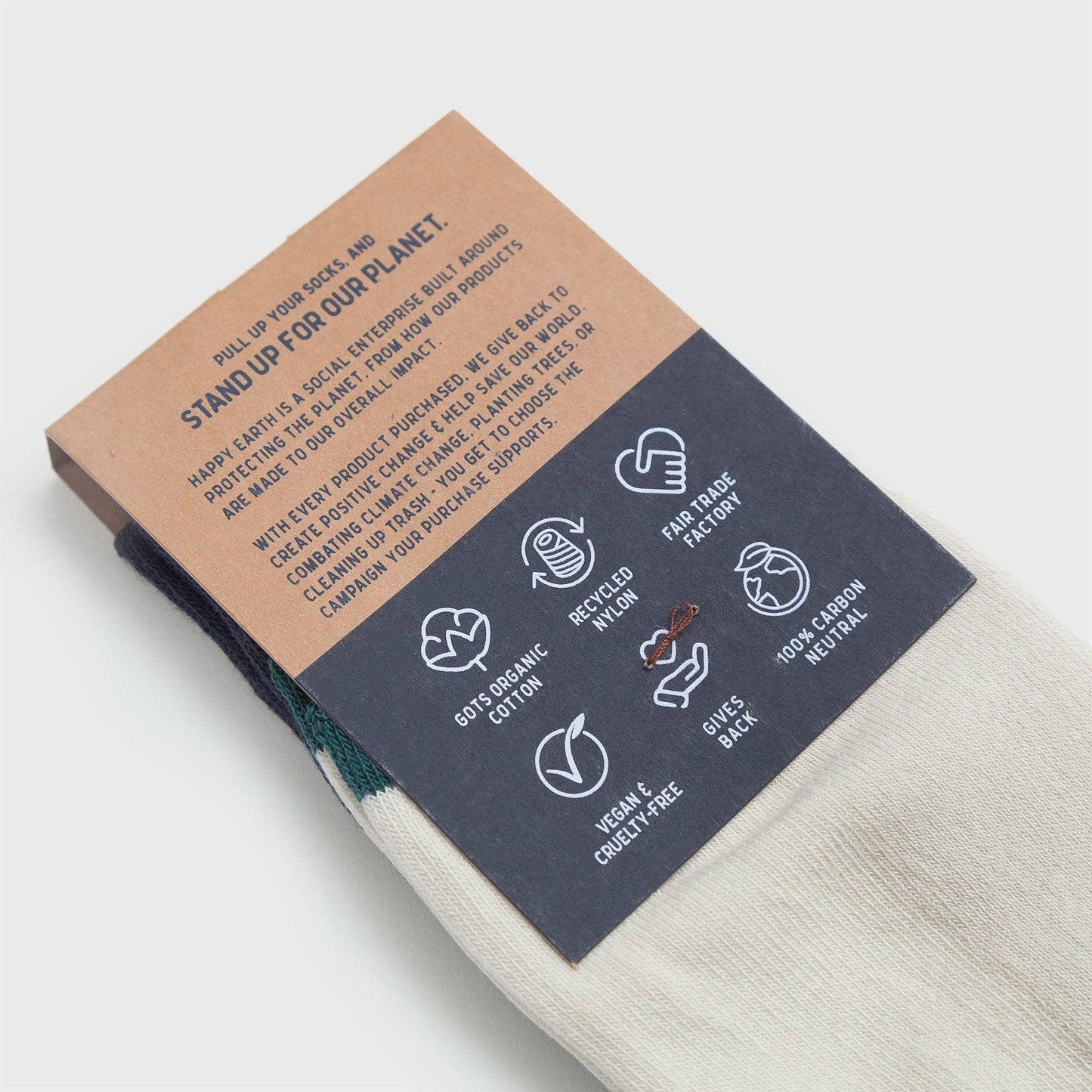 Happy Earth Men's + Women's Organic Socks | Blue, Green