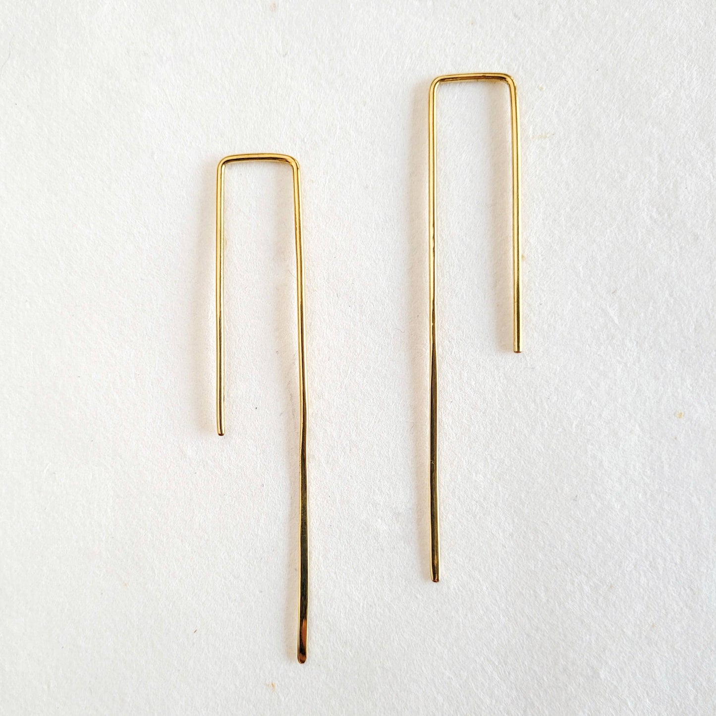 Brass wire handmade thread Earrings #BX38