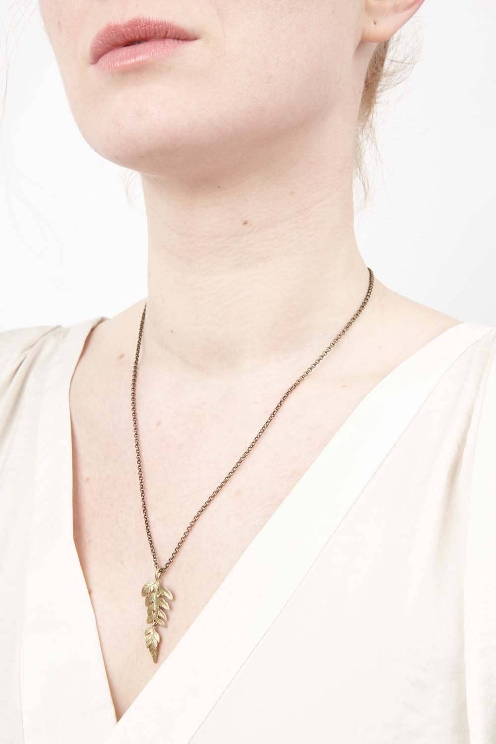 Fern Pendant on Chain - 18" Adj.