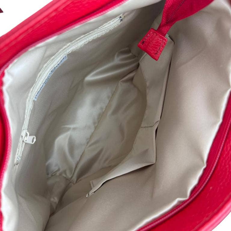 Italian Leather Hobo Bag with Front Pocket B2B 57407