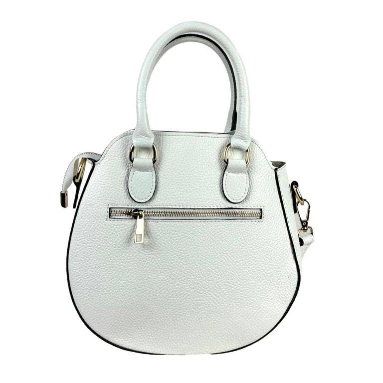 Leather Pronto Handbag with 2 Short Handles + Crossbody