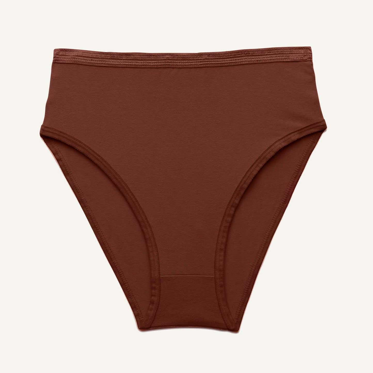 Organic Cotton High-Rise Brief Underwear in Cacao
