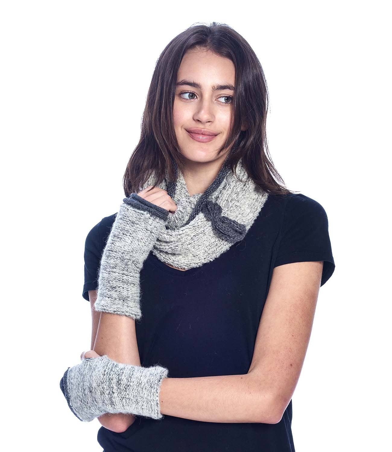 Alpaca Gloves - Caraveli - Stone