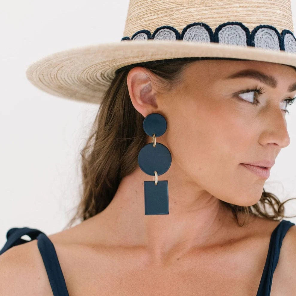 Navy Harbor Earrings