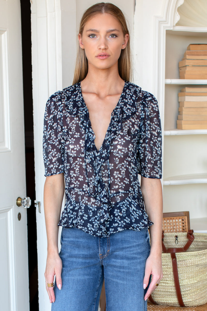 Emerson Fry Lumiere Top - Cafe Flowers Parisian Night @YR