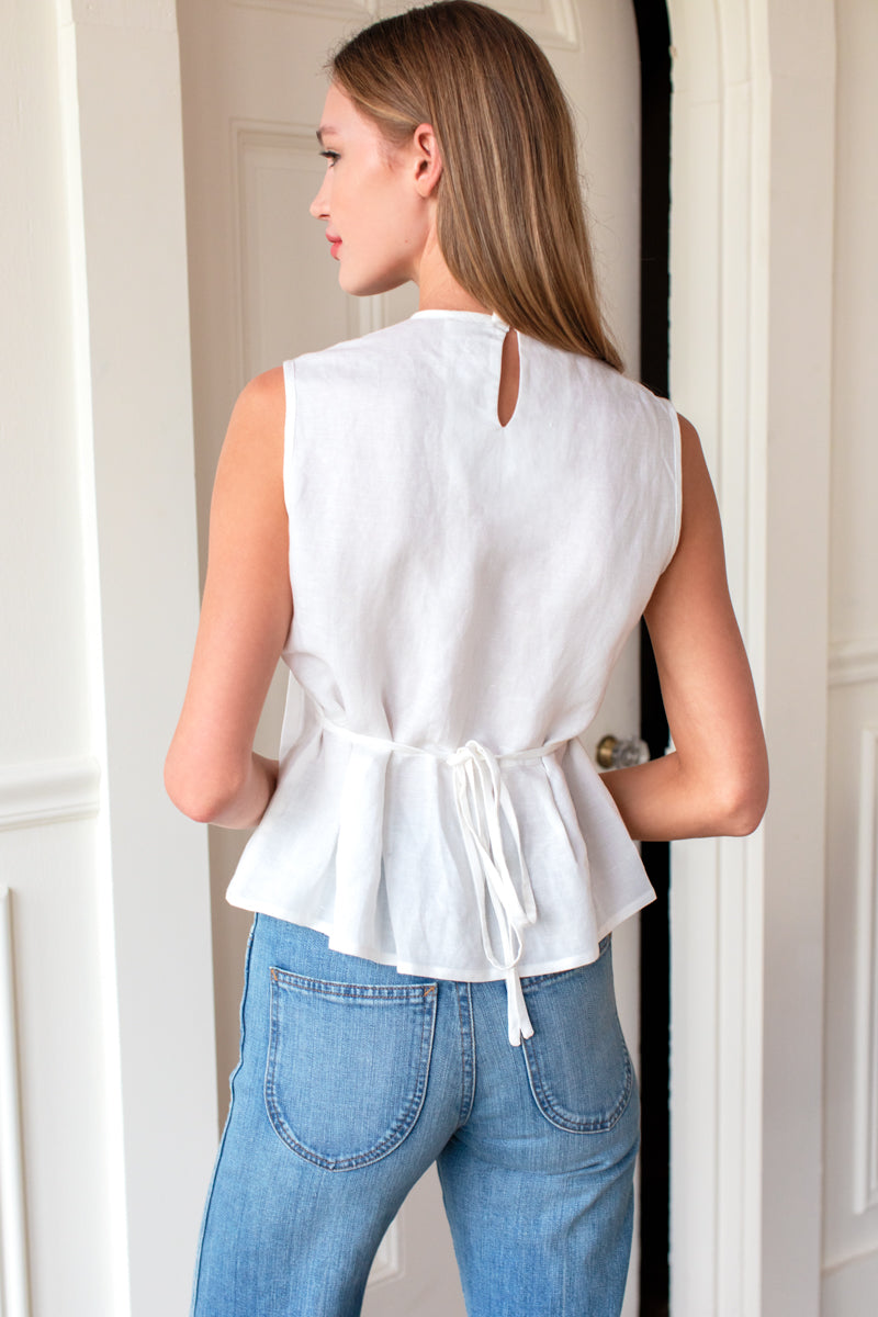 Emerson Fry Plait Long Top - White