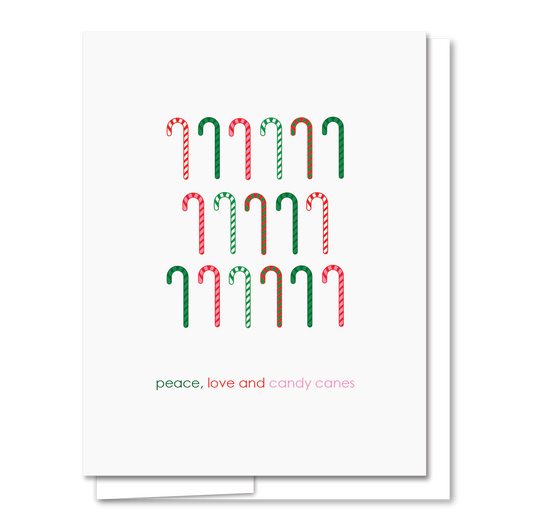 Candy Canes - Letterpress Holiday Card