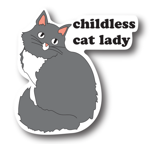 Childless Cat Lady Sticker