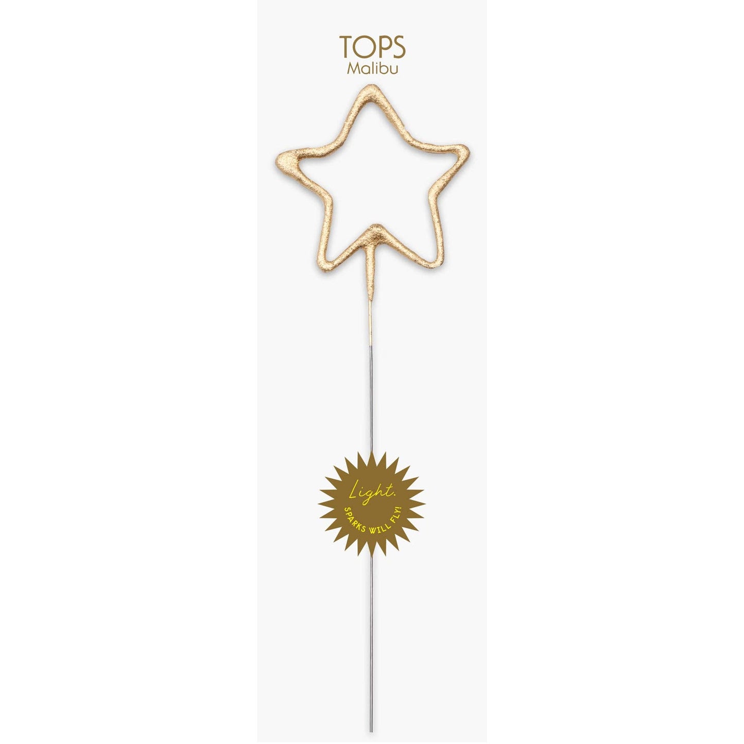 Big 8" Gold Star Sparkler Wand Card - Celebrate