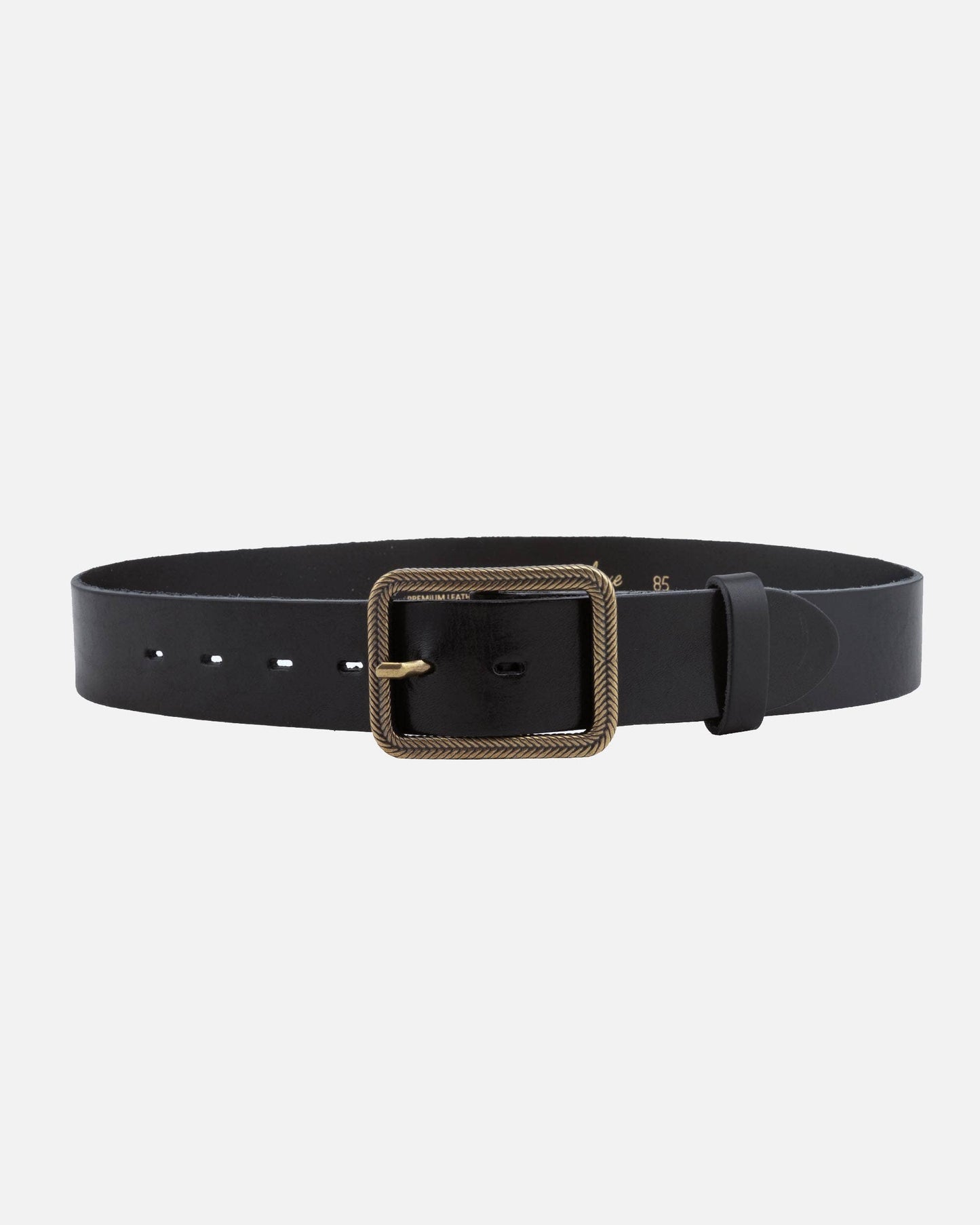 Hedy | Vintage Gold Buckle Leather Belt