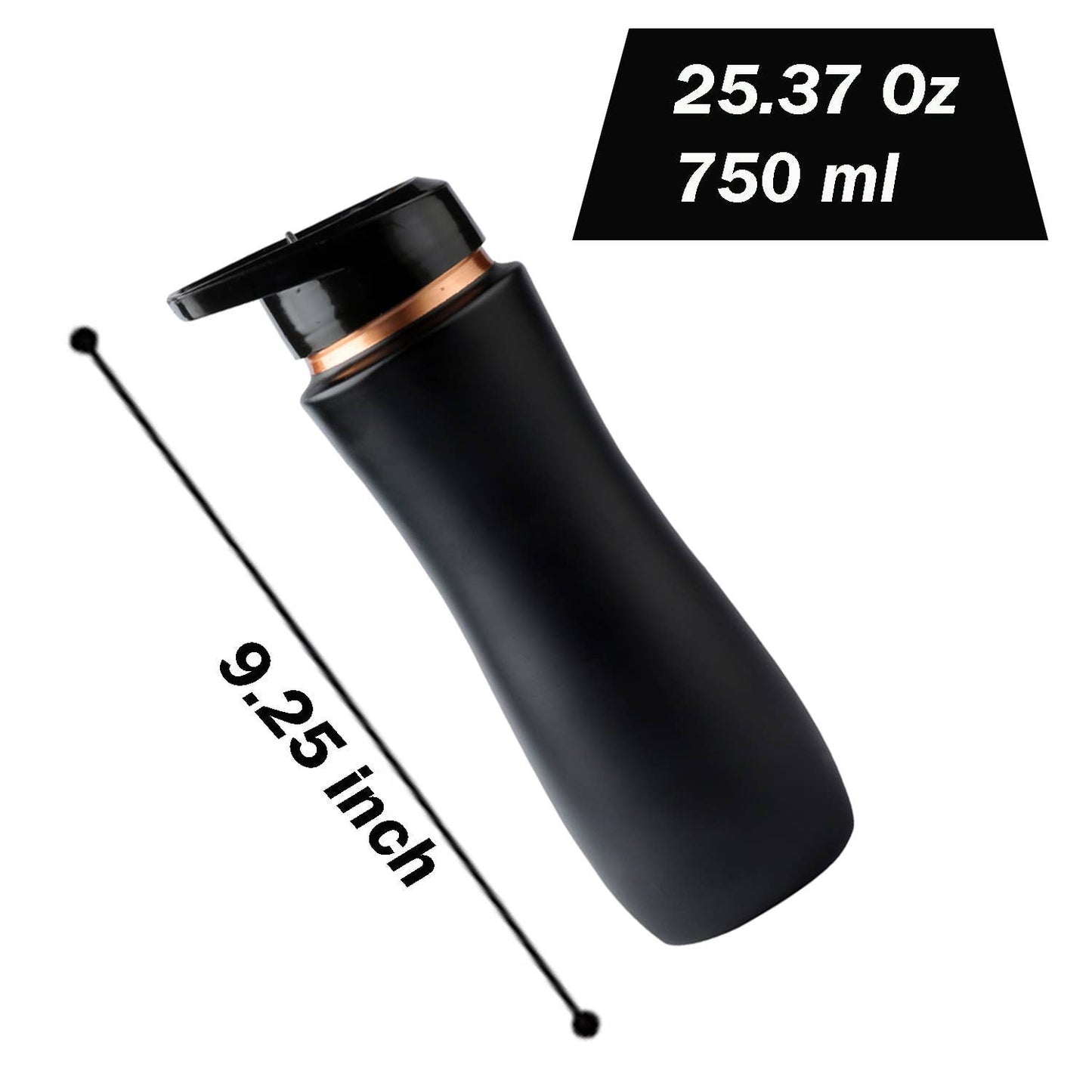 Copper Sipper bottle (Black)