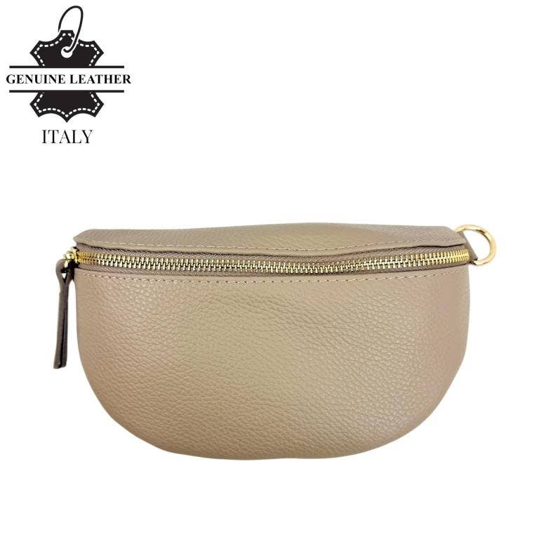 Italian Mini Leather Crossbody Waist Bag