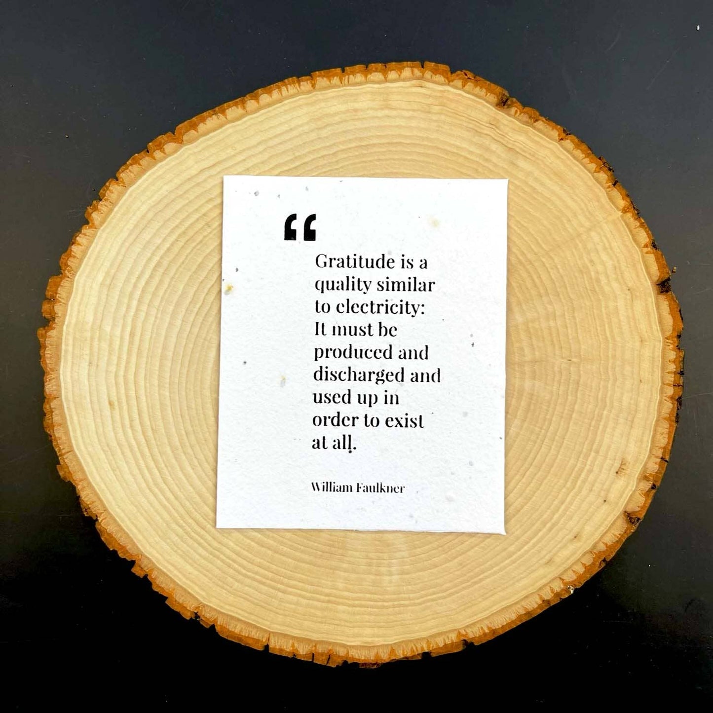 Thank You Card - William Faulkner, Plantable Card