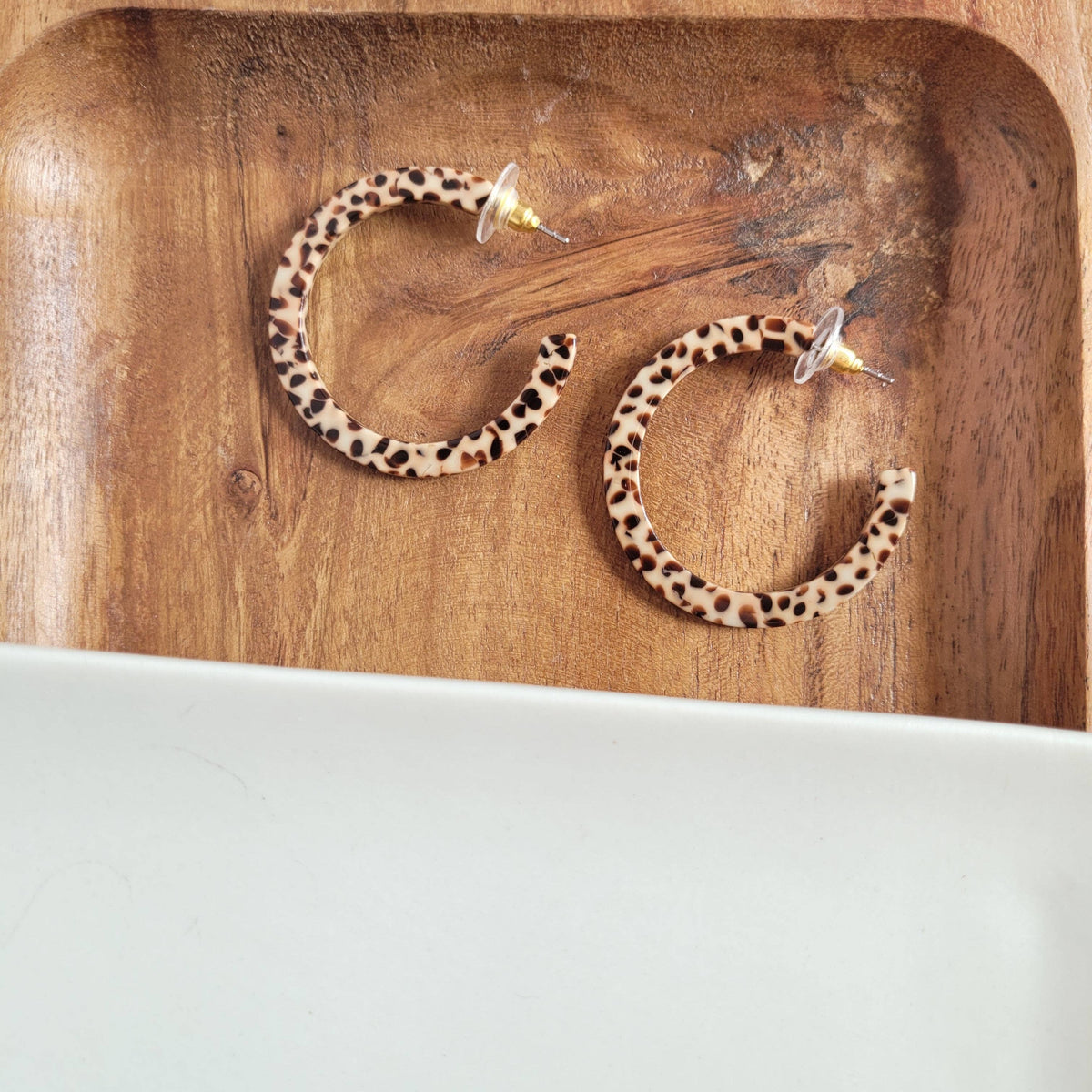 Camy Hoops - Brown Dot // Jewelry, Earrings, Fall