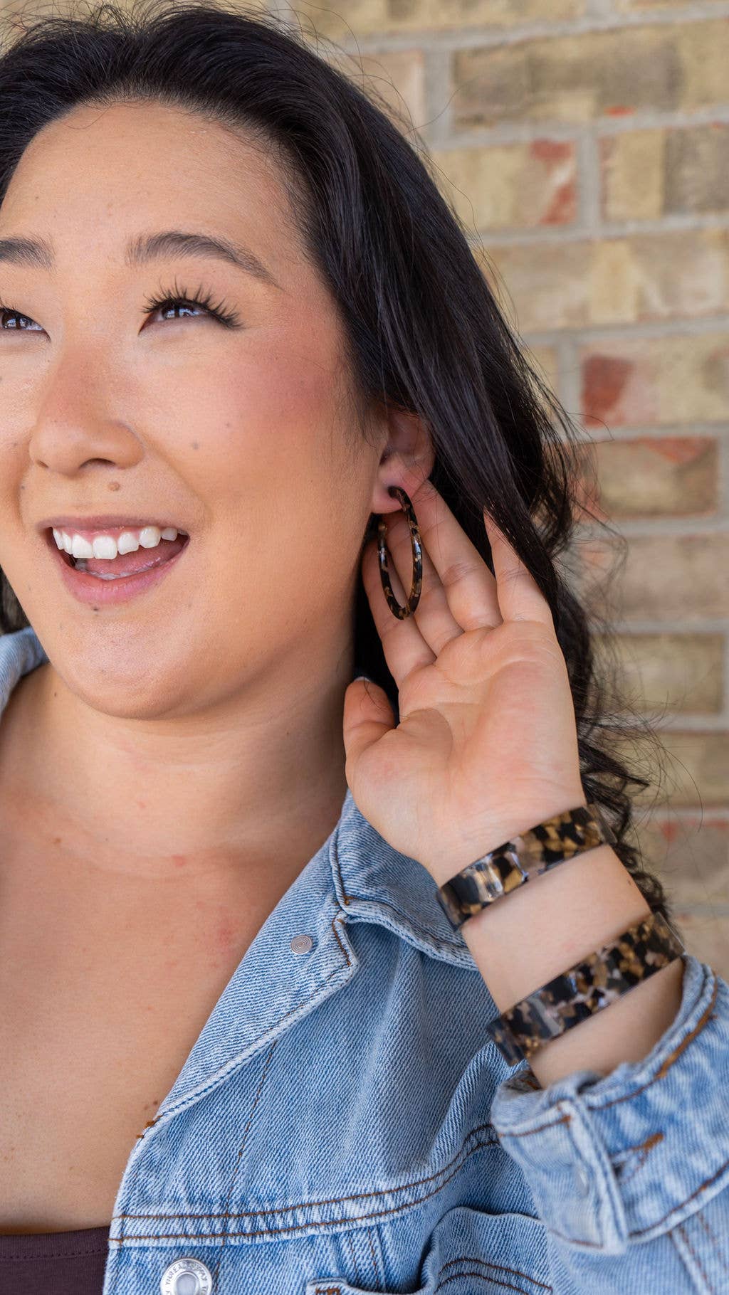 Cameron Hoops - Black & Bronze // Fall, Holiday, Earrings