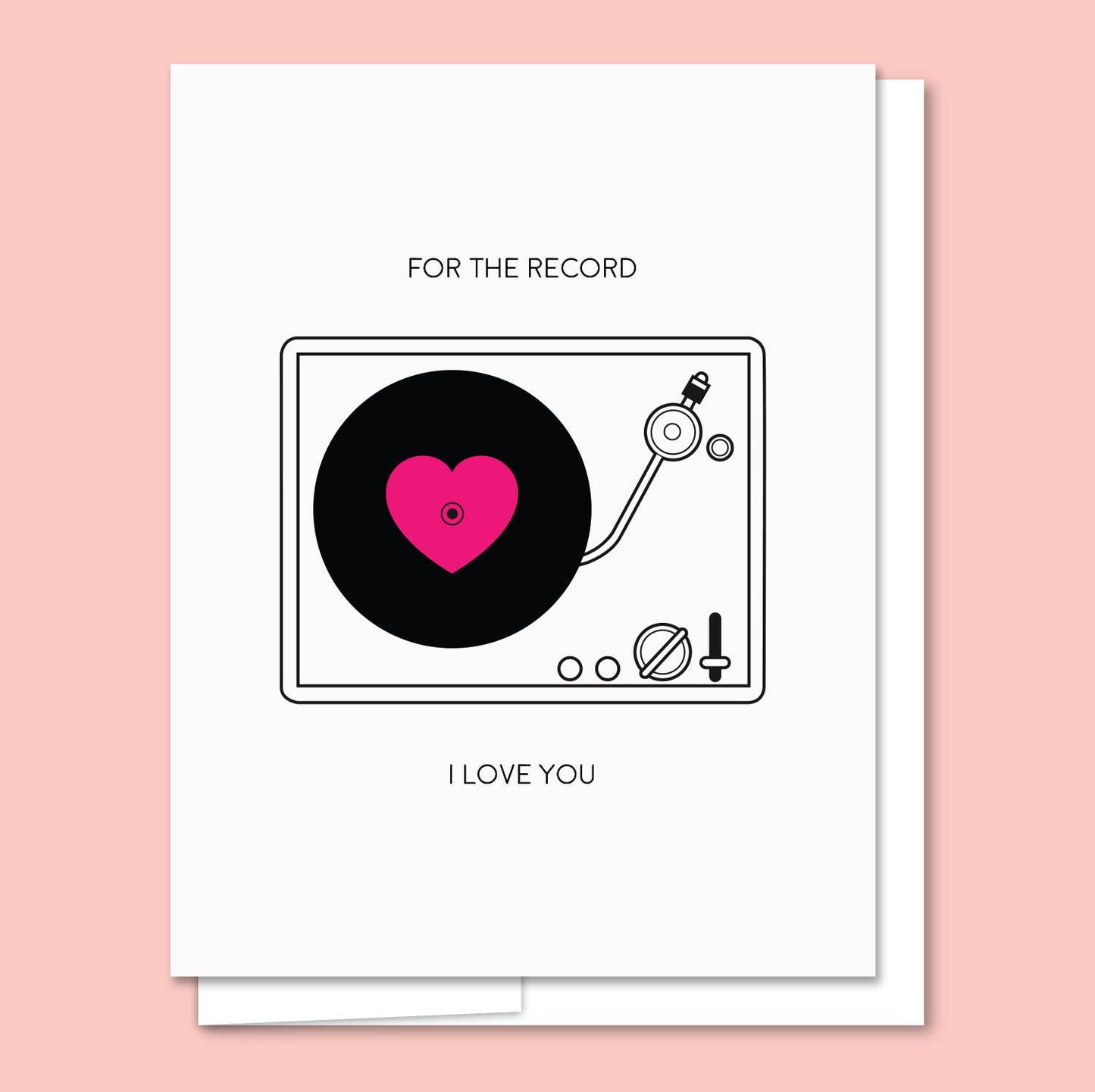 For the Record - Letterpress Funny Love Card