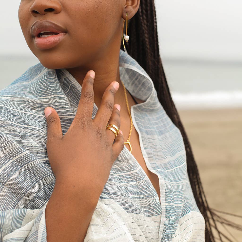 Geo Stripe Bombshell Ring