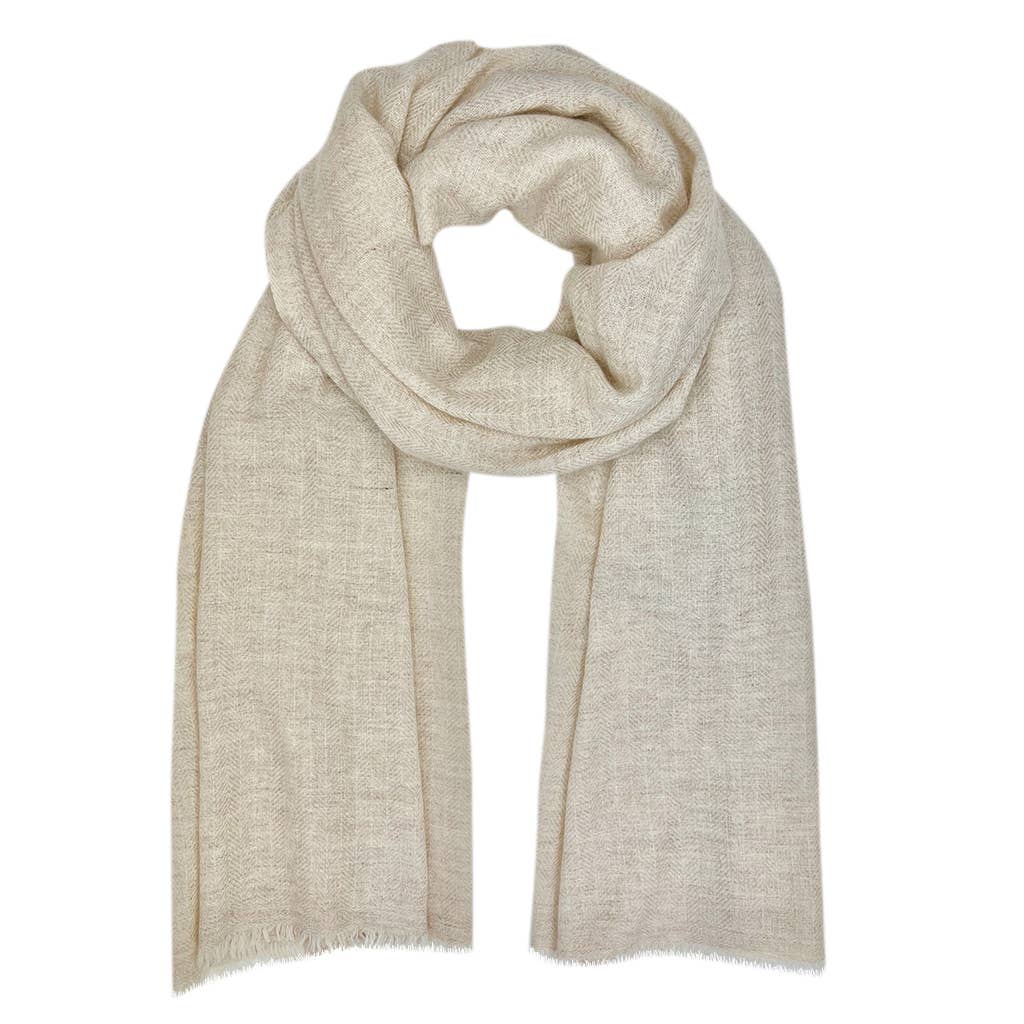 Herringbone Handloom Cashmere Scarf