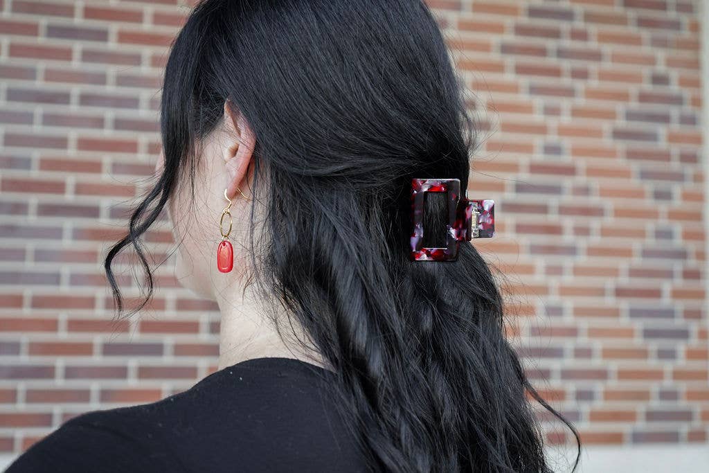 Carly Hair Claw - Burgundy