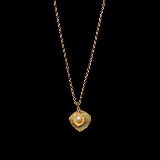 Eucalyptus Round Leaf Dainty Pendant - 16"