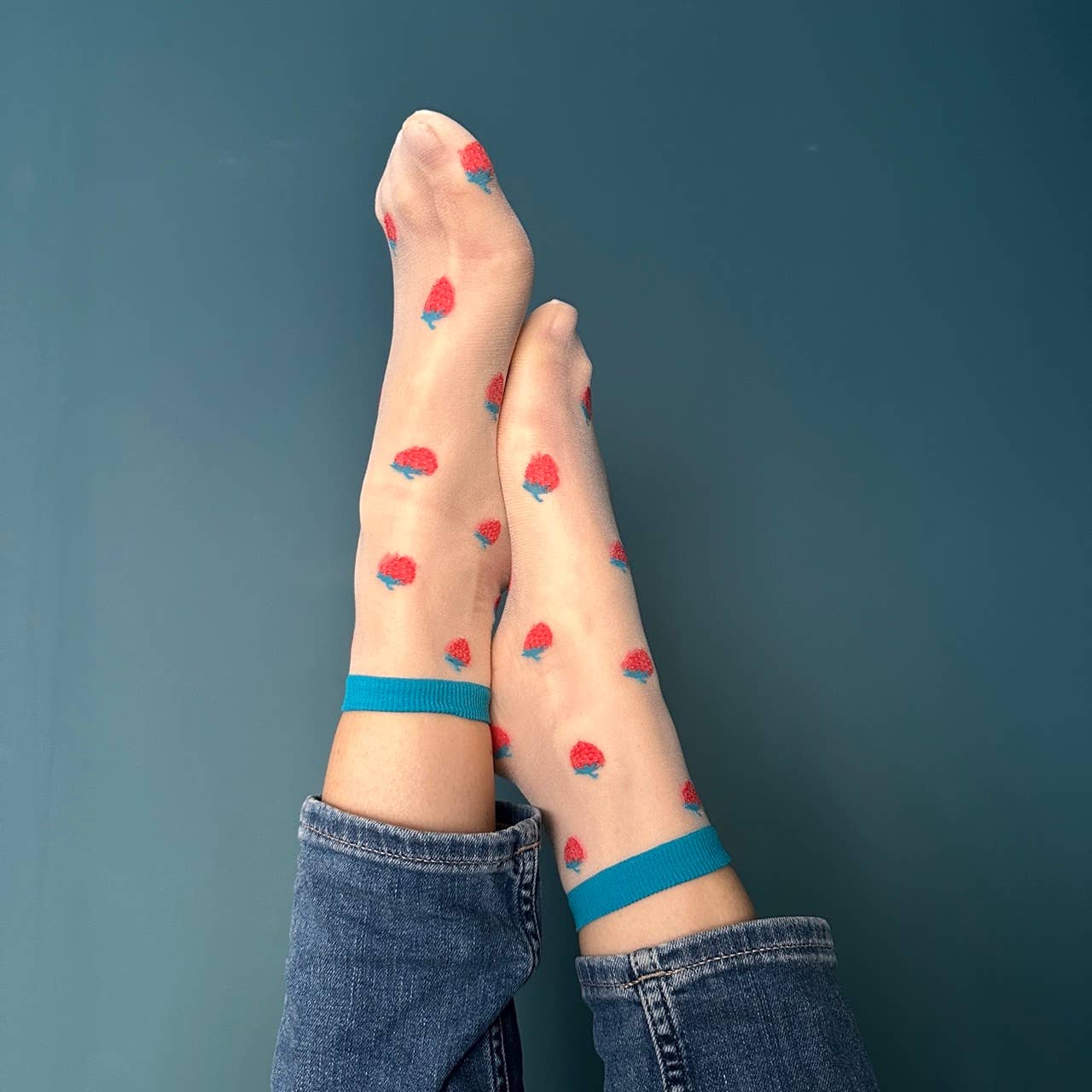 Clémence - Fancy fruit socks - STRAWBERRIES