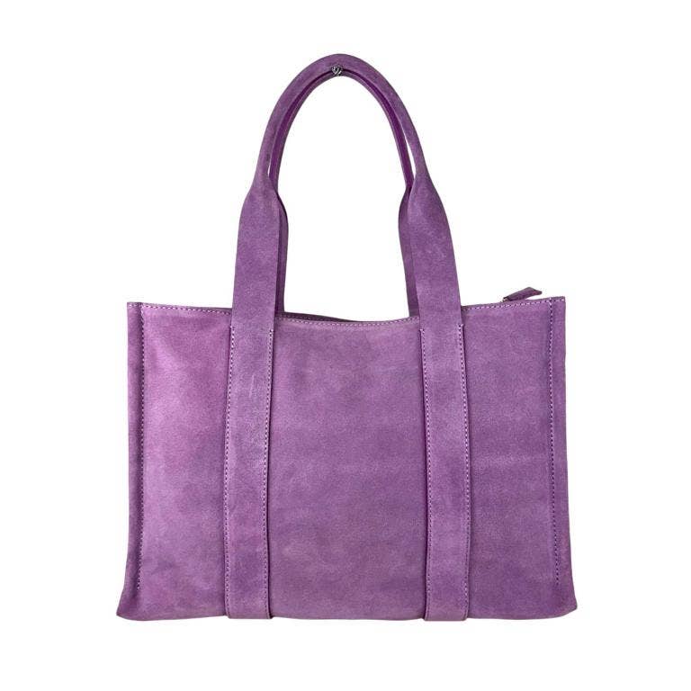 Suede Leather Shopper Bag