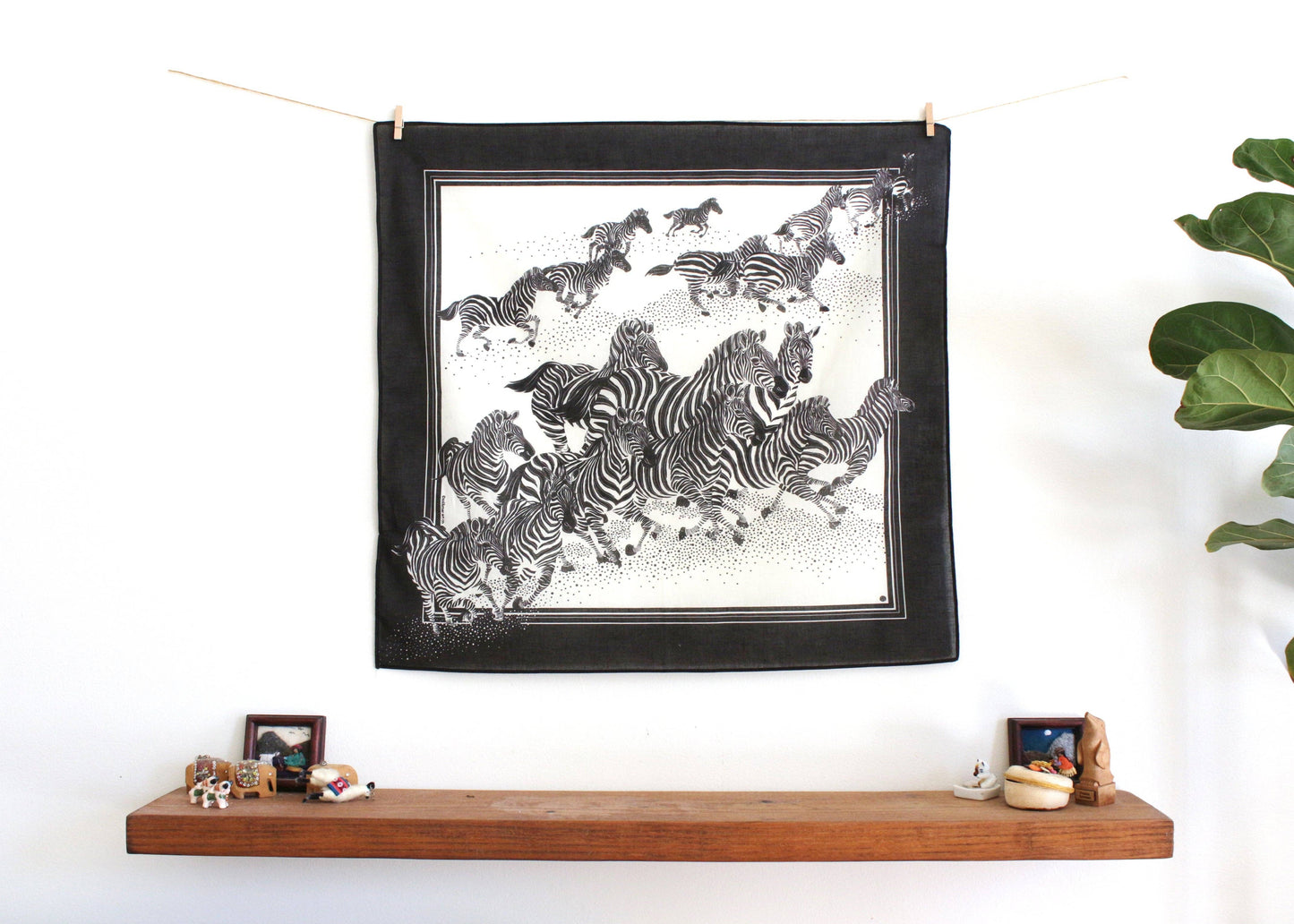 Zebra, "New Beginning" Bandana Scarf (B&W)