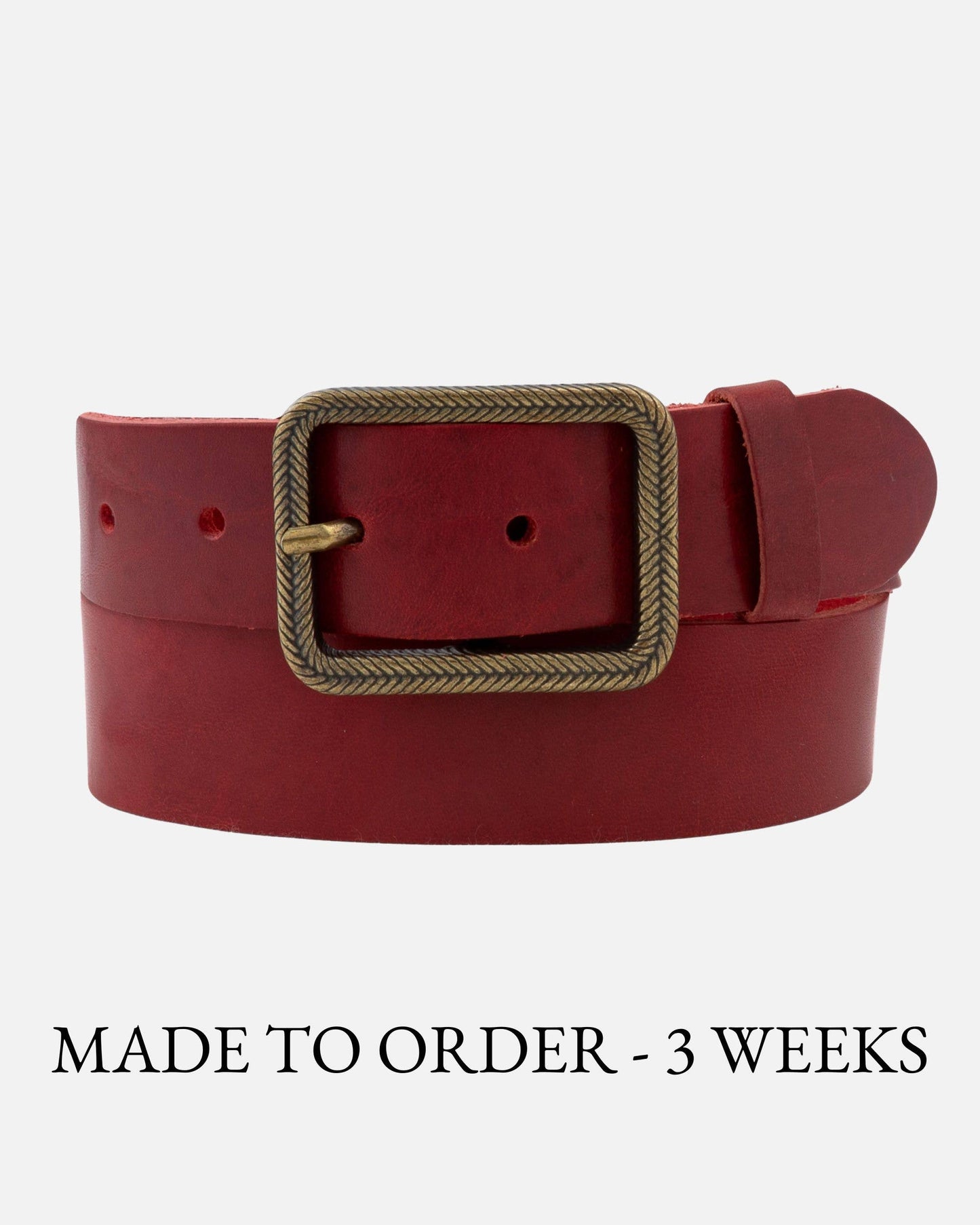 Hedy | Vintage Gold Buckle Leather Belt