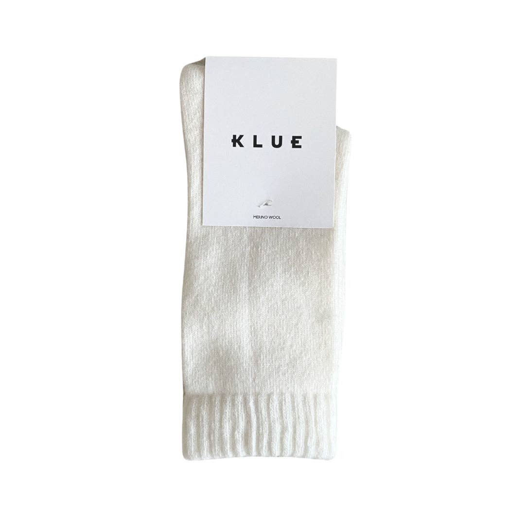 KLUE Merino Wool socks plain | White