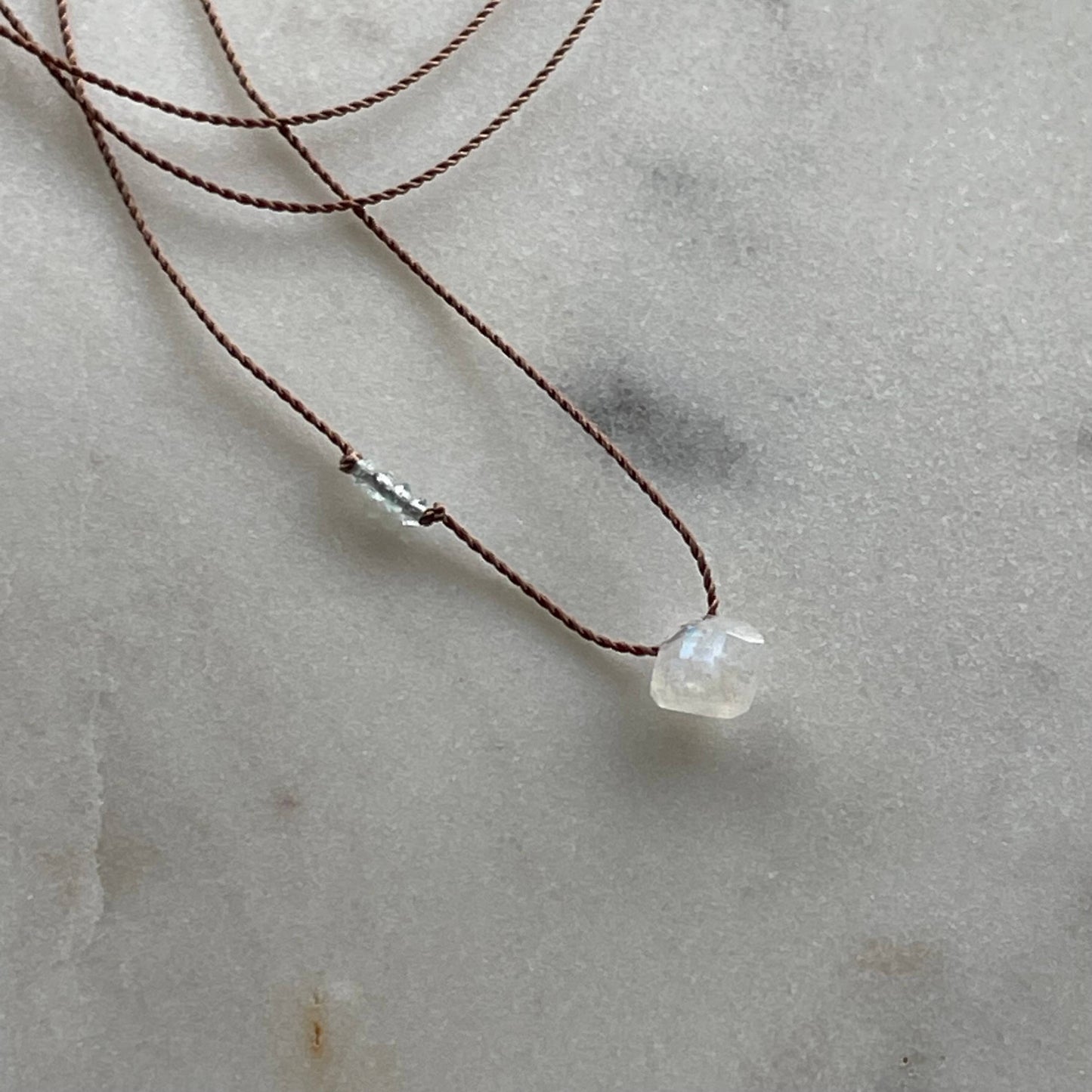 Rainbow Moonstone and Apatite Necklace- New Beginnings