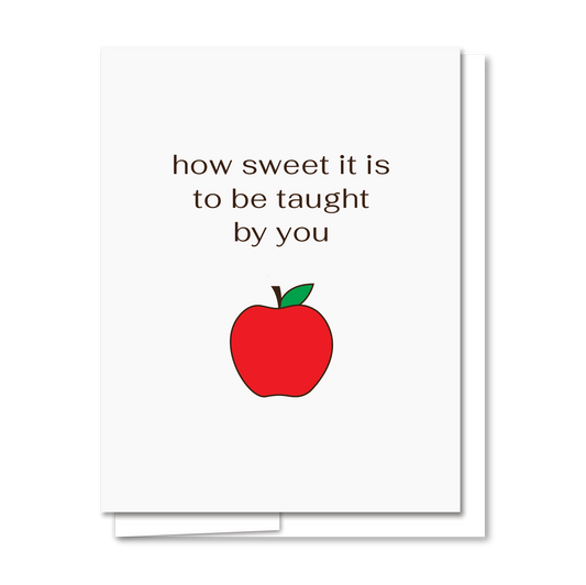 Taught by you - Letterpress Teacher Card