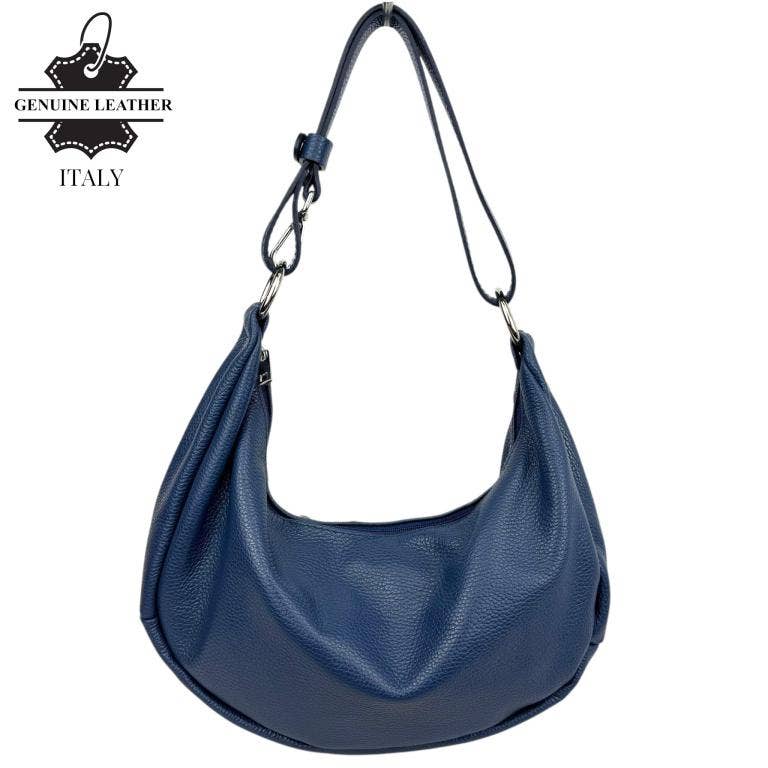Italian Leather Crescent Design Shoulder Bag 58038