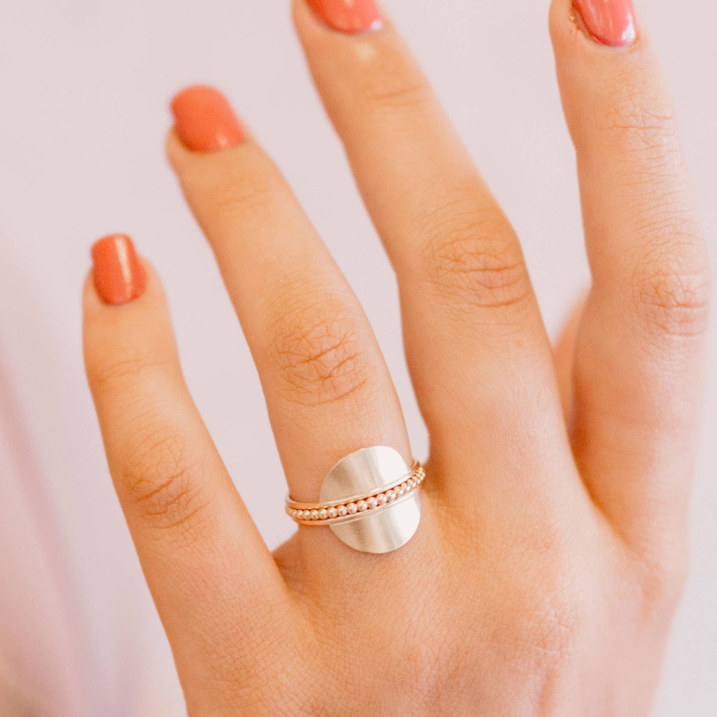 Mala Bead Anxiety Ring