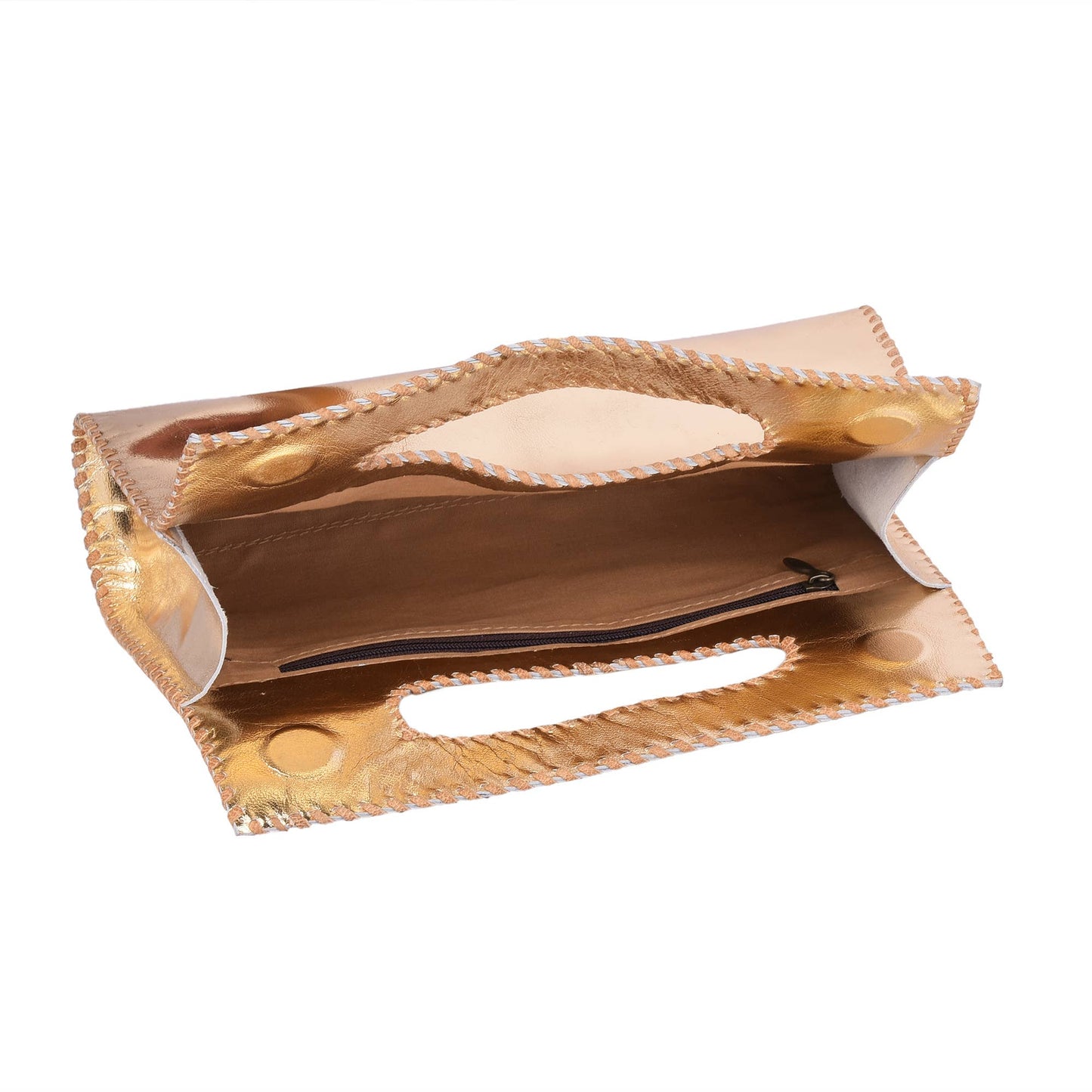 Mia Clutch - Metallic Leather