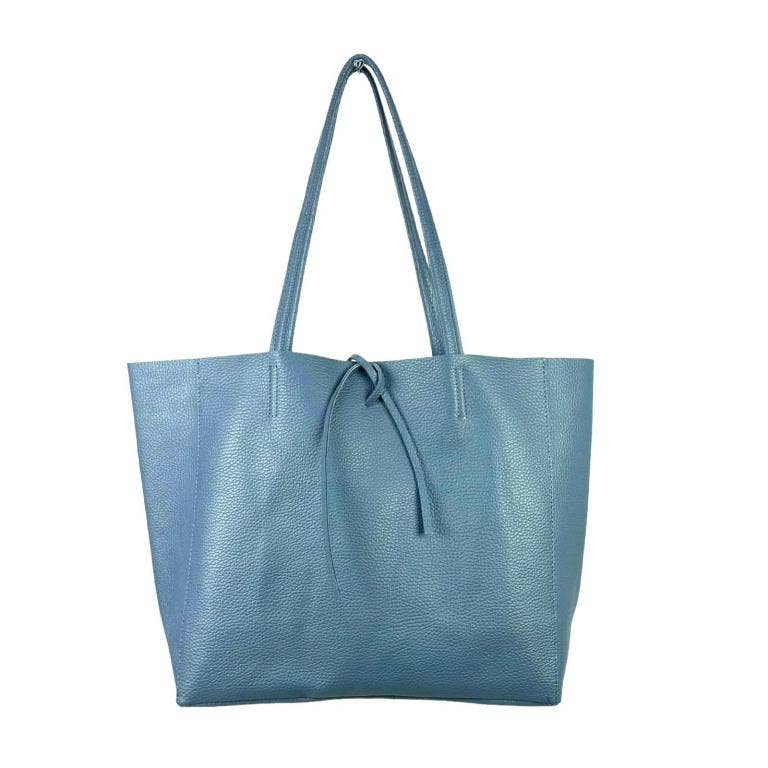 Leather Large University Shopper Bag