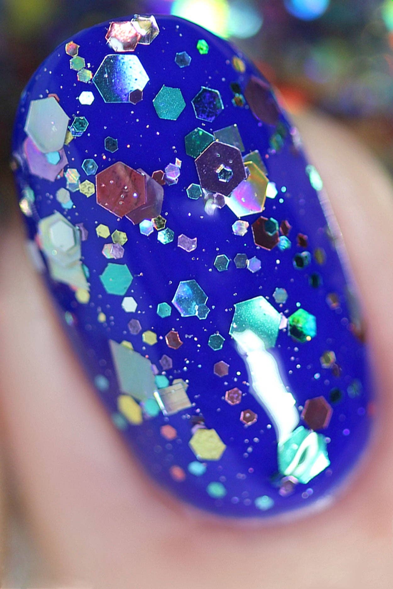 XX | Multicolored Holographic Glitter Nail Polish Topper