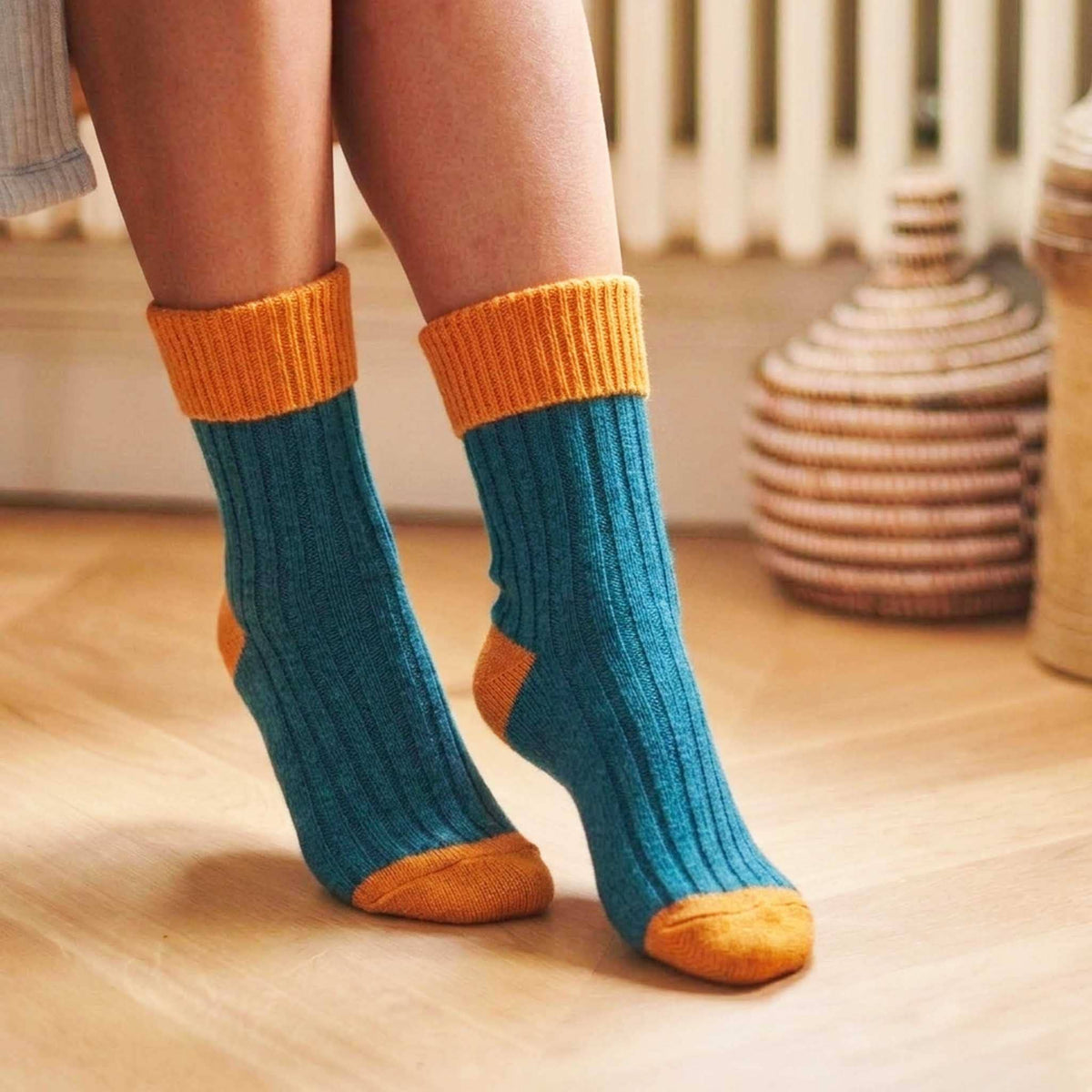 Cashmere Blend Ribbed Slouch Socks - 2026 Collection