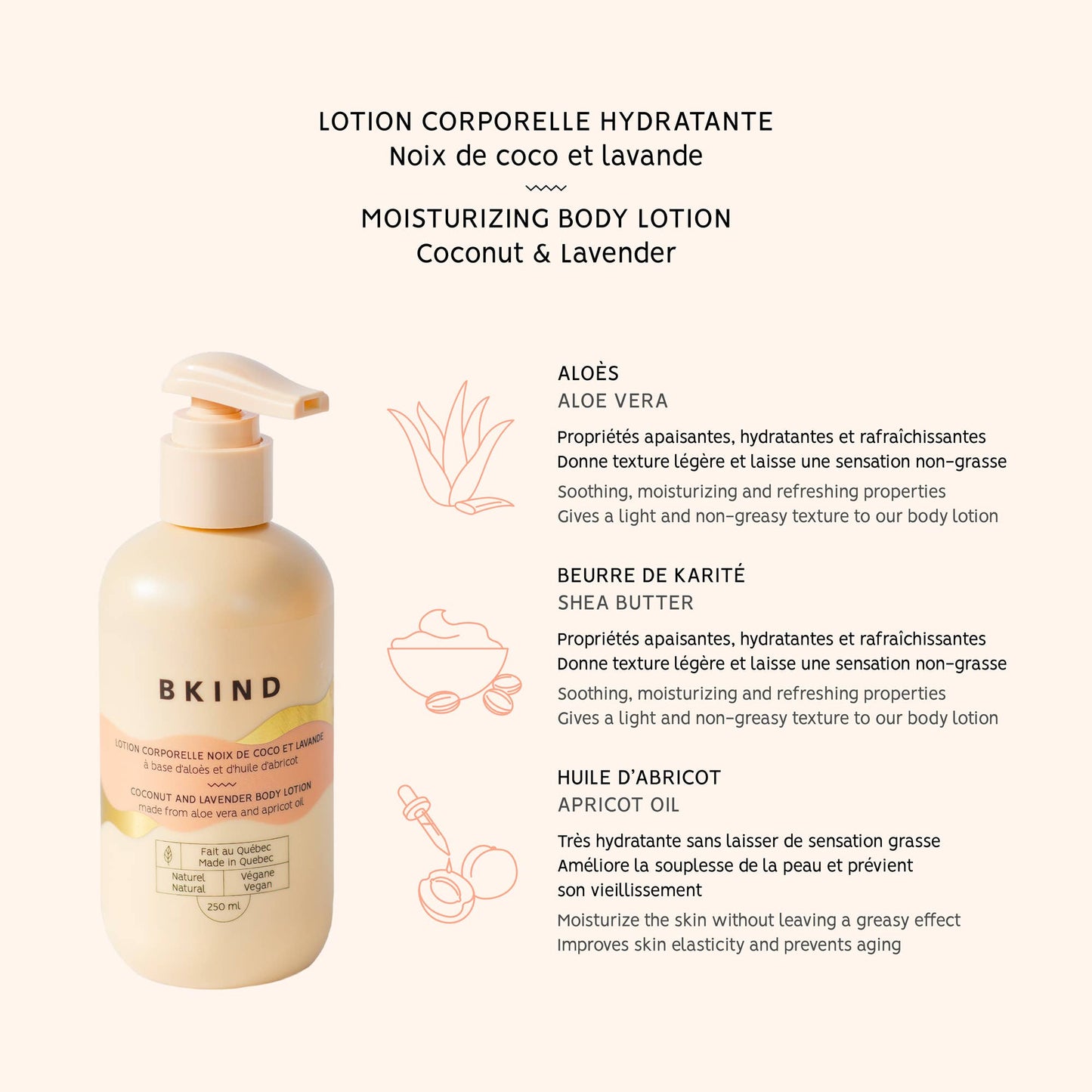 Moisturizing body lotion - Coconut & lavender