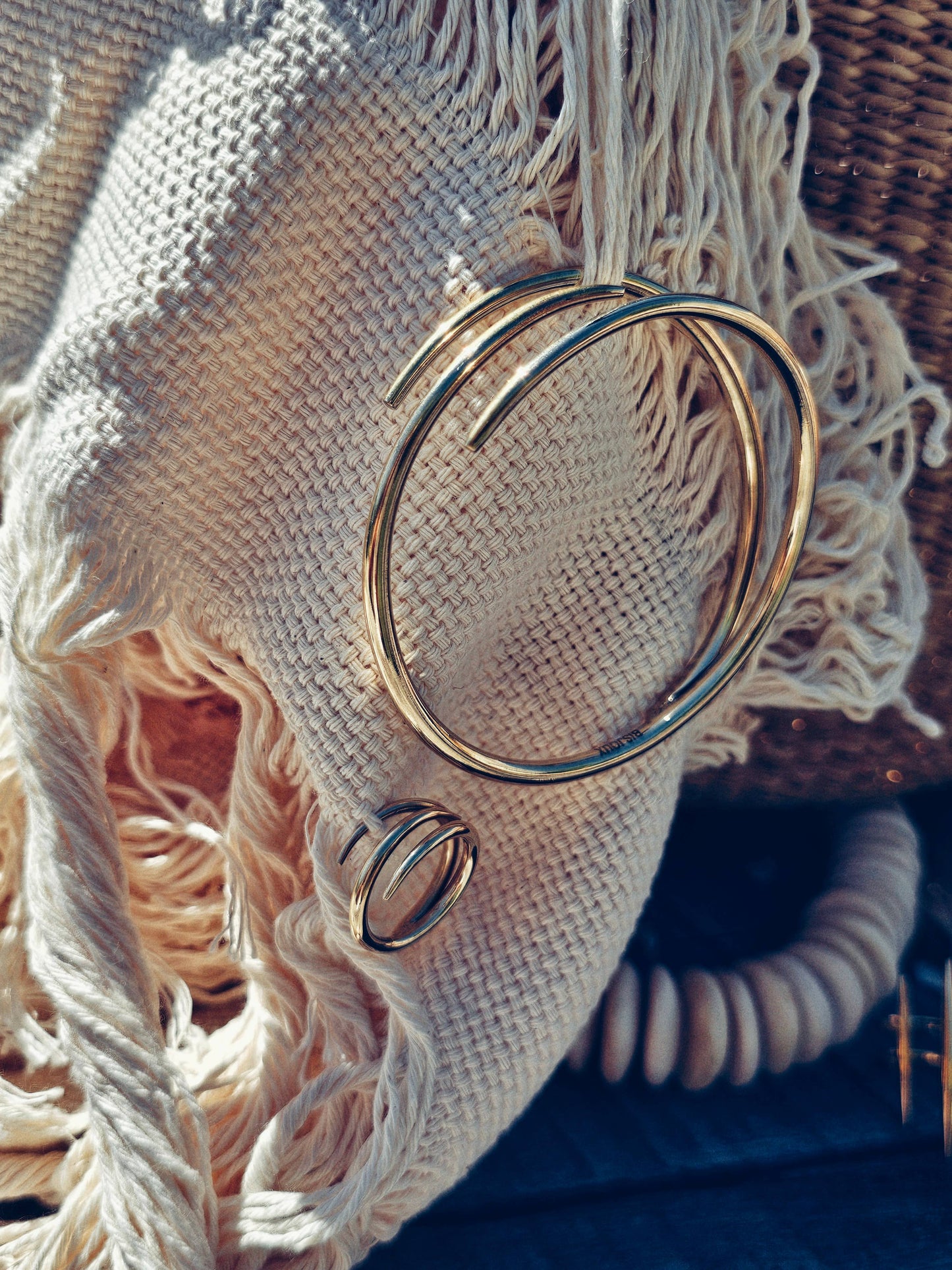 Brass ring triple spike wrap talen collection