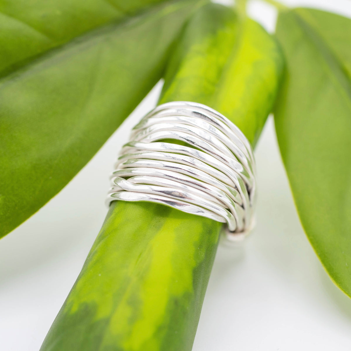 Sterling Silver Plated Bramble Ring