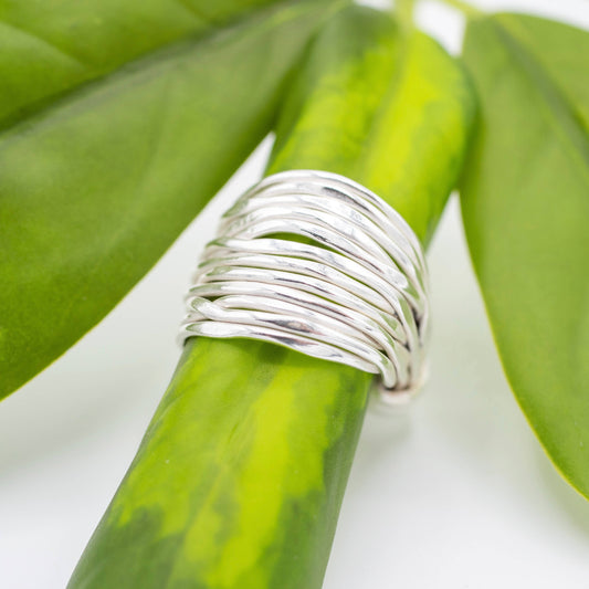 Sterling Silver Plated Bramble Ring