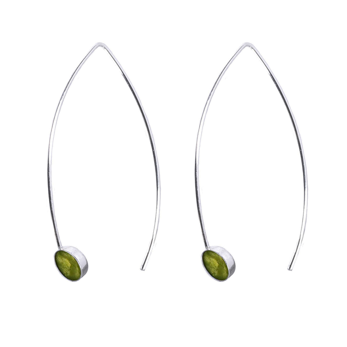 Peridot Marquise Hoops