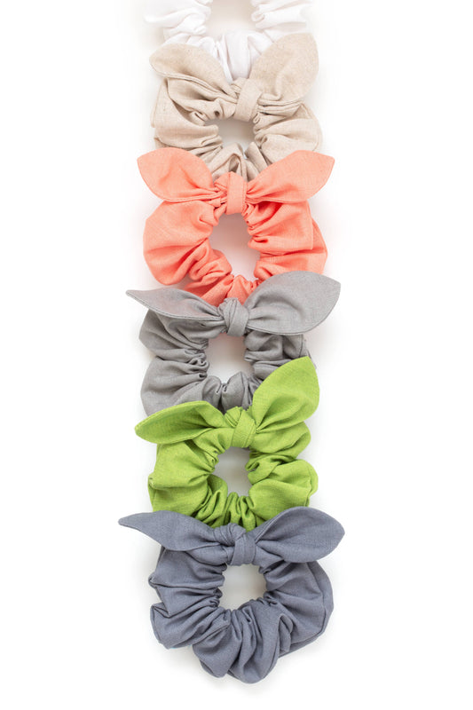 Dupioni Silk Scrunchie - Cool Palette