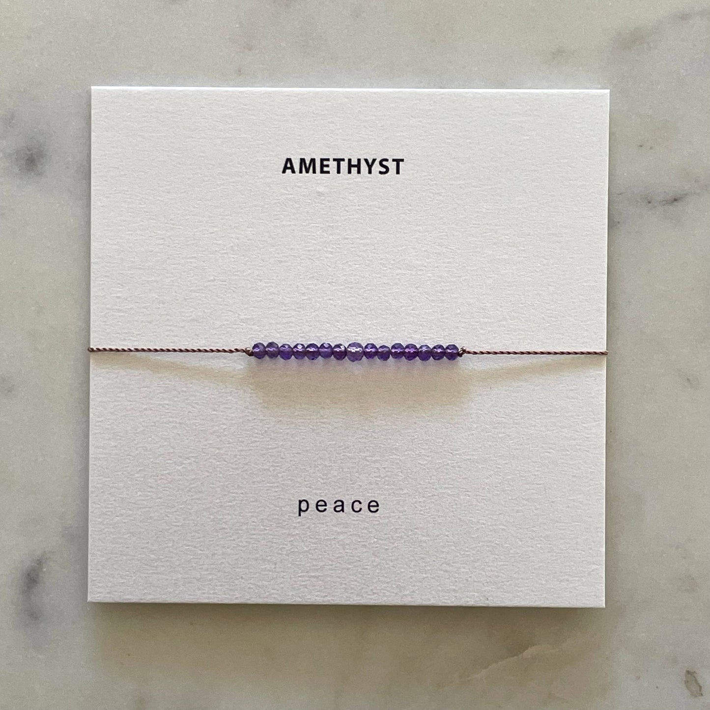 Amethyst Peace Bracelet, Valentine's Day Gift for Her